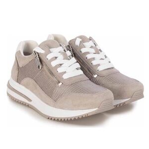 Marc Cain Soft Champagne Suede Sneakers Size 37 / US 6.5